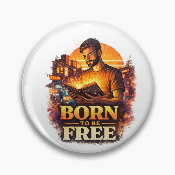 Item preview, BORN TO BE FREE - Vintage 70s Retro Freelancer Design designed and sold by sabily.