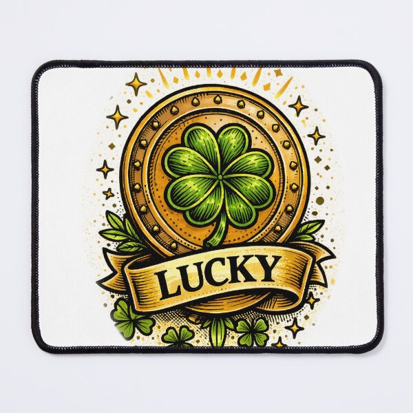 Item preview, Lucky Coin with Four Leaf Clover – Irish Good Luck Charm Design designed and sold by Bure-NS.