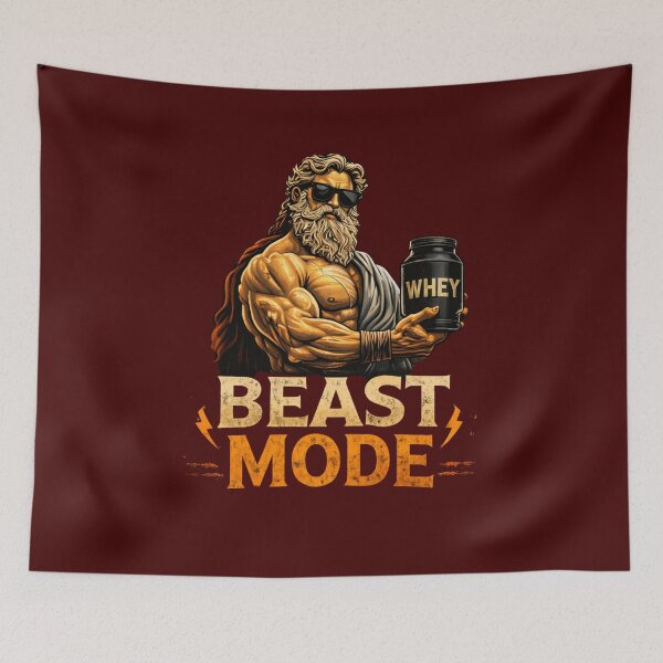 Item preview, Beast Mode – Powerful Gym Motivation Fitness Design designed and sold by Gym4Studio.