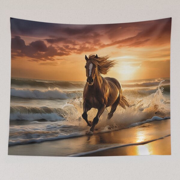 Item preview, Horse on a Beach at Sunset designed and sold by Kathy Weaver.