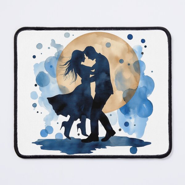 Item preview, Moonlight Couple | Romantic Love Silhouette designed and sold by ChenEngEng.