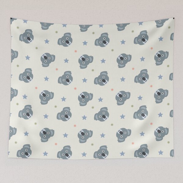 Item preview, Cute Retro Koala Face and Stars Boho Seamless Pattern designed and sold by koohstudio.