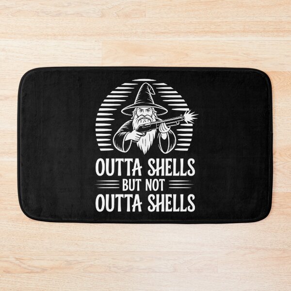 Item preview, Outta Spells But Not Outta Shells -  A perfect funny fantasy meme for RPG fans, gamers, and anyone who loves sarcastic wizard humor and geek culture. designed and sold by ZyziowskyArt.