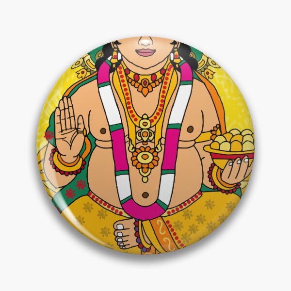 Artikelvorschau, Göttliches Reichtumsdesign des Gottes Kuber – Kunstwerk der hinduistischen Wohlstandsgottheit entworfen und verkauft von Harshit_Digital_Arts.