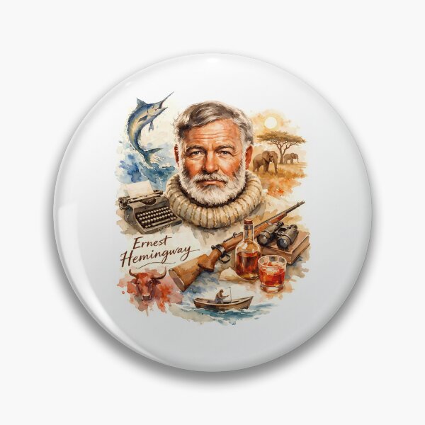 Item preview, Ernest Hemingway designed and sold by Sarcastic designs.