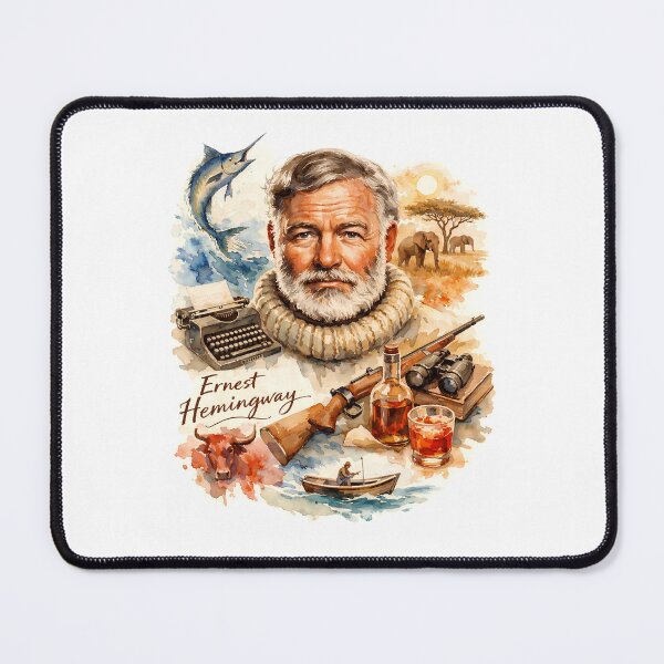 Item preview, Ernest Hemingway designed and sold by Sarcastic designs.