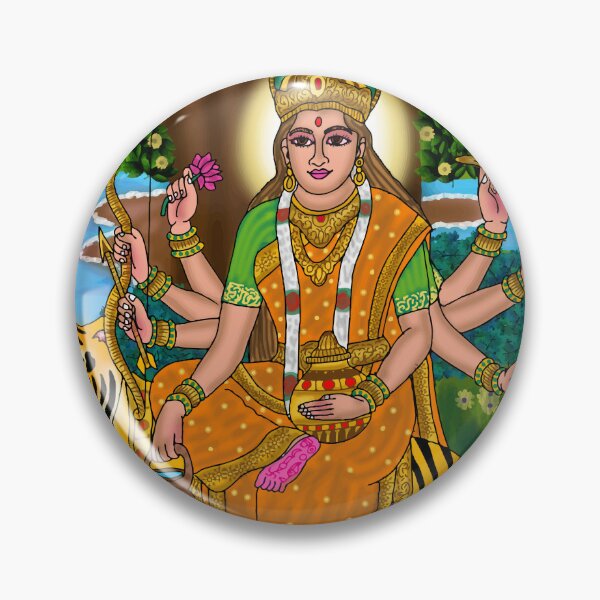 Item preview, Goddess Kushmanda Divine Design – Navadurga Hindu Spiritual Artwork designed and sold by Harshit_Digital_Arts.