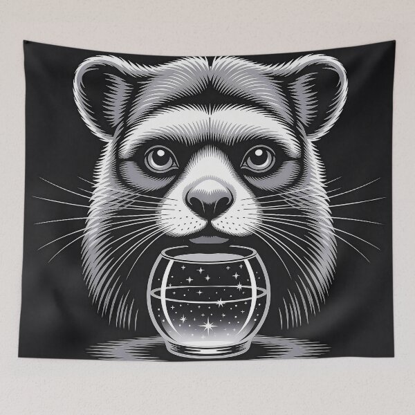 Item preview, Liquid Metal Ratel - Sparkling Vector Pattern Honey Badger T-Shirt Design designed and sold by Pro AguiZoul Art.