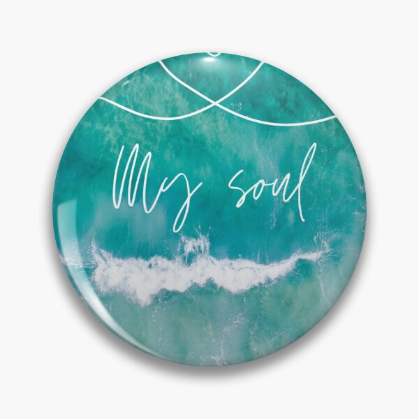 Item preview, My Soul Ocean Aesthetic Heart Line Art – Romantic Love Minimalist Design, Soulmate Couple Art, Turquoise Sea Aesthetic designed and sold by Money Magnet Studio.