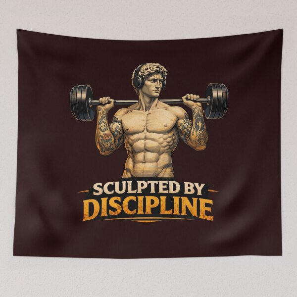 Item preview, Sculpted by Discipline – David Statue Gym Fitness Design designed and sold by Gym4Studio.