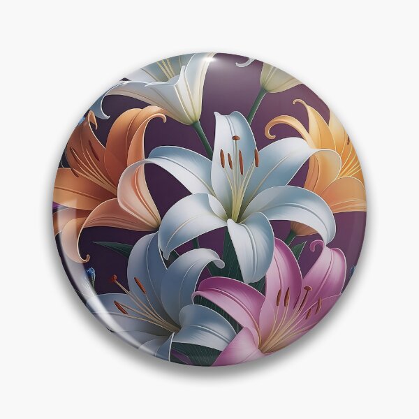 Item preview, Lily Coloring Book Cover - Alphonse Mucha Style Floral Art with Psychedelic Background designed and sold by Pro AguiZoul Art.