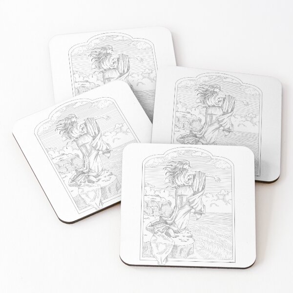 Item preview, classical art - Death of Sappho - line art designed and sold by humunbean.