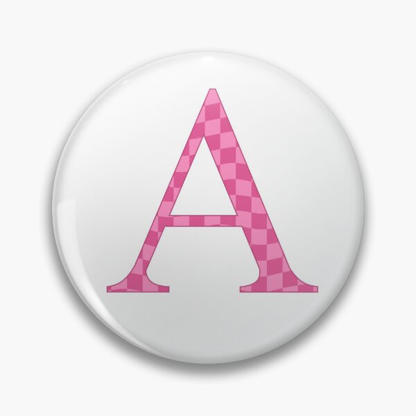 Item preview, Pink Checkered Pattern Letter A – Cute Girly Monogram Initial designed and sold by Nesstitches.