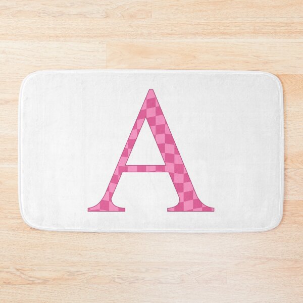 Item preview, Pink Checkered Pattern Letter A – Cute Girly Monogram Initial designed and sold by Nesstitches.