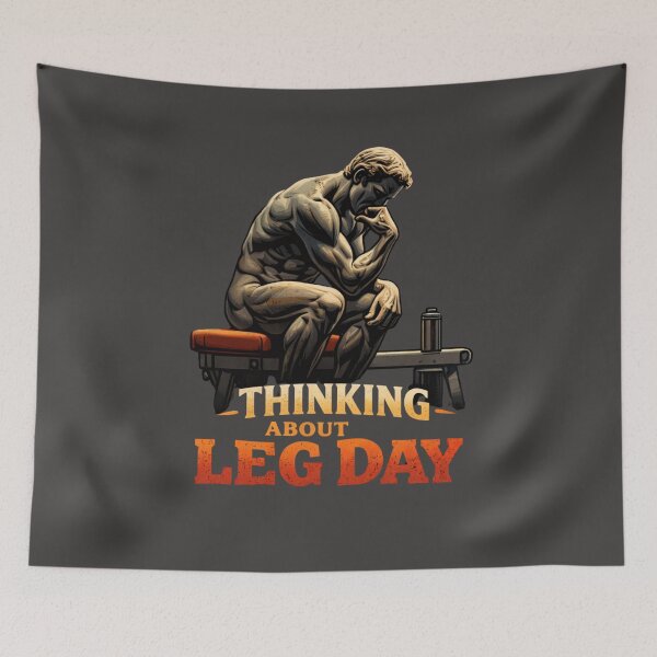 Item preview, Thinking About Leg Day – Funny Gym Fitness Design designed and sold by Gym4Studio.