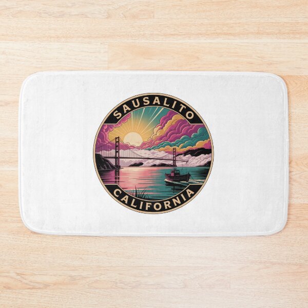 Item preview, Sausalito California: Golden Gate Bridge Bay Illustration designed and sold by CircinusStore.