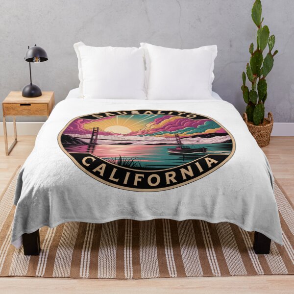 Item preview, Sausalito California: Golden Gate Bridge Bay Illustration designed and sold by CircinusStore.