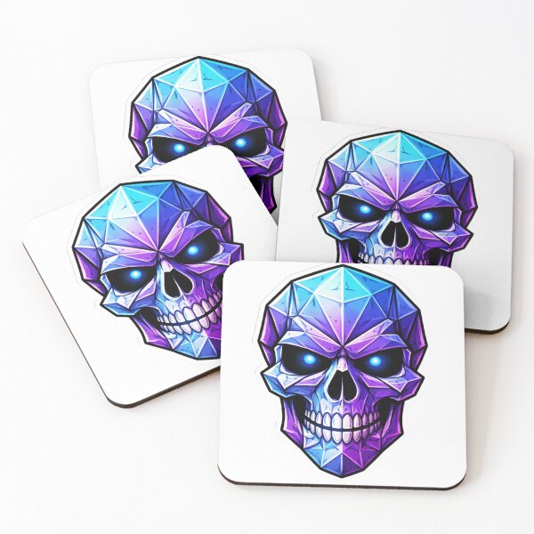Item preview, Geometric Low Poly Crystal Skull Sticker designed and sold by MarchyStudio.