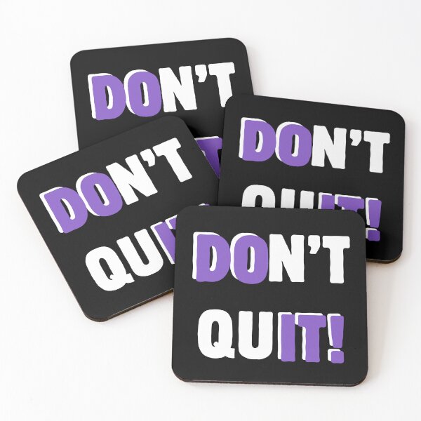 Item preview, Don't Quit – Motivational Typography Quote with Purple Accent designed and sold by A-Szczesniak.