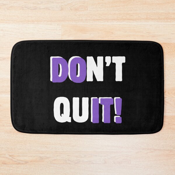 Item preview, Don't Quit – Motivational Typography Quote with Purple Accent designed and sold by A-Szczesniak.