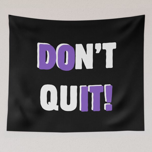 Item preview, Don't Quit – Motivational Typography Quote with Purple Accent designed and sold by A-Szczesniak.