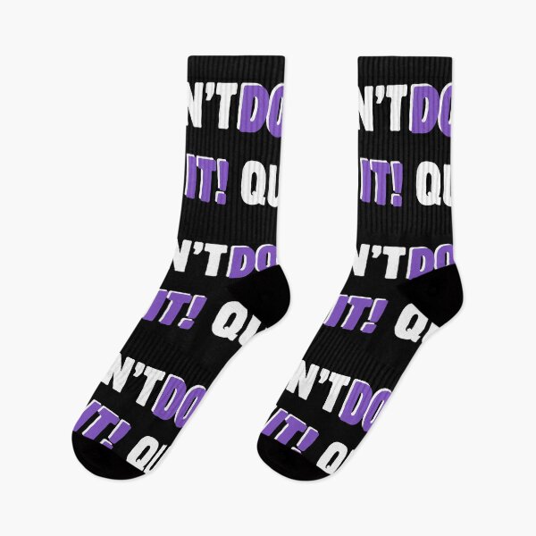 Item preview, Don't Quit – Motivational Typography Quote with Purple Accent designed and sold by A-Szczesniak.