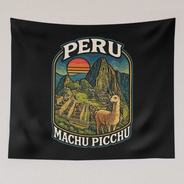 Item preview, Peru Machu Picchu Llama Travel designed and sold by TomFrontierArt.
