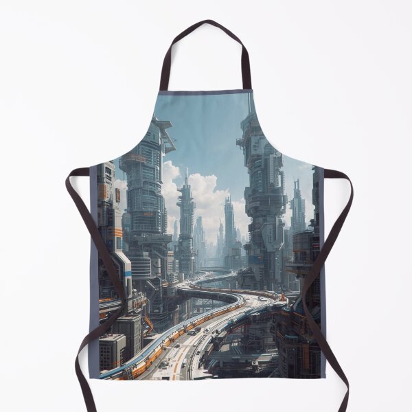 Item preview, Futuristic Cyberpunk City Skyline Concept Art designed and sold by AAMHdesigns.