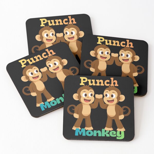 Item preview, Punch Monkey Friends - Cute High-Five Trio & Bestie Goals Illustration designed and sold by Yasmine Mohammed.