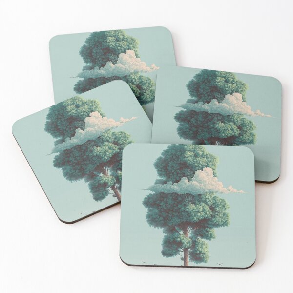 Item preview, Floating Cloud Tree Minimalist Nature Illustration designed and sold by VelvetPetalMia.