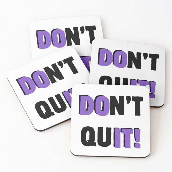 Item preview, Don't Quit – Motivational Typography Quote with Purple Accent black designed and sold by A-Szczesniak.