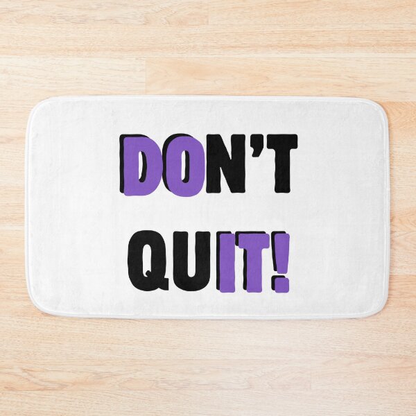 Item preview, Don't Quit – Motivational Typography Quote with Purple Accent black designed and sold by A-Szczesniak.