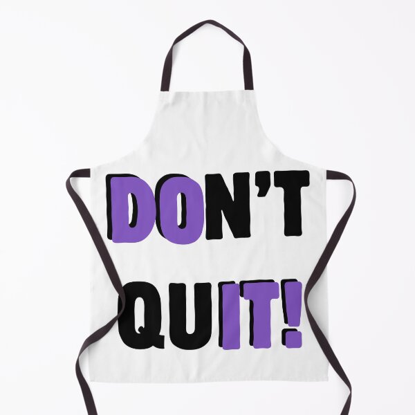 Item preview, Don't Quit – Motivational Typography Quote with Purple Accent black designed and sold by A-Szczesniak.