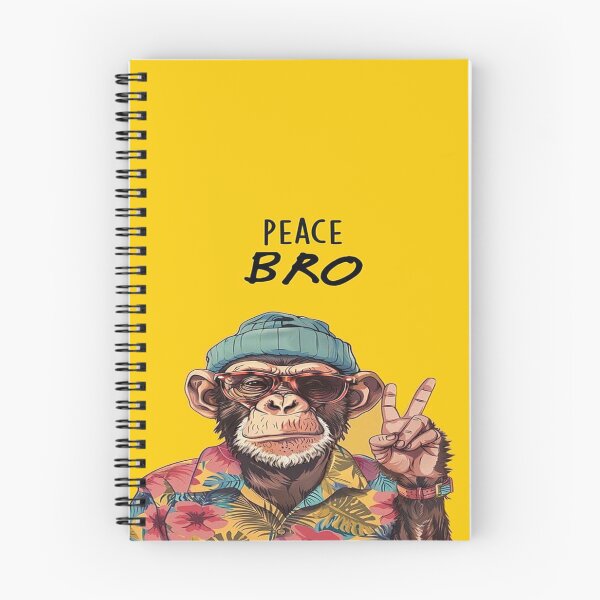 Item preview, Peace Bro Cool Monkey – Hipster Chimpanzee Peace Sign Illustration designed and sold by sumithrathod.