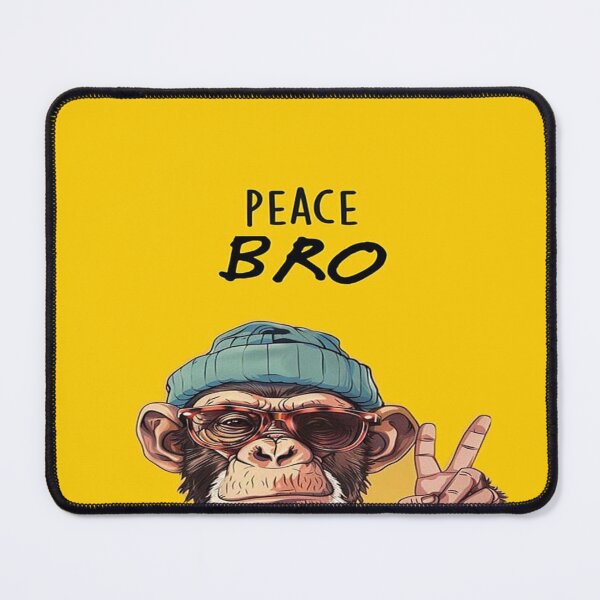 Item preview, Peace Bro Cool Monkey – Hipster Chimpanzee Peace Sign Illustration designed and sold by sumithrathod.