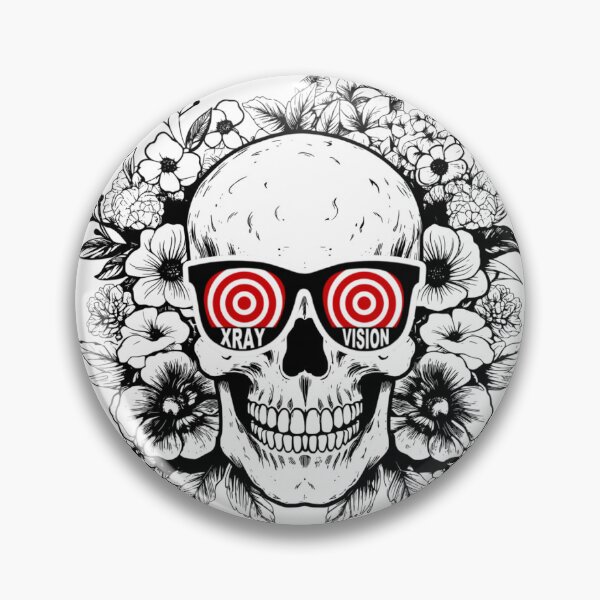 Item preview, xray vision skull with flowers designed and sold by Rad and Reading.