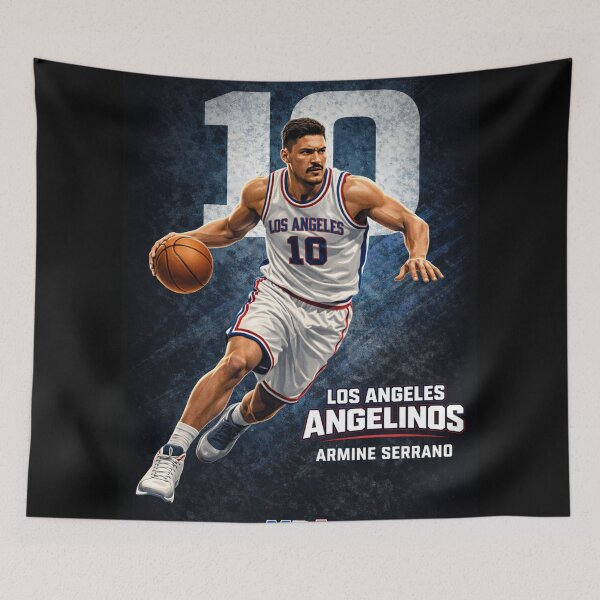 Item preview, Los Angeles Angelinos - Armine Serrano – MBA Basketball Poster – Shooting Guard designed and sold by Beaurozier.