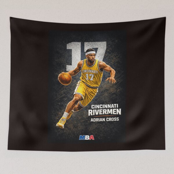 Item preview, Cincinnati Rivermen - Adrian Cross - MBA Basketball Poster – Shooting Guard designed and sold by Beaurozier.