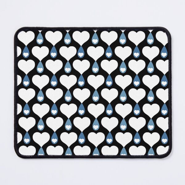 Item preview, White & Blue Love Teardrops on Black designed and sold by Digitalmyth's Designs.
