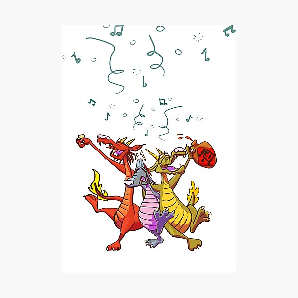 Drunk Dragons Photographic Print