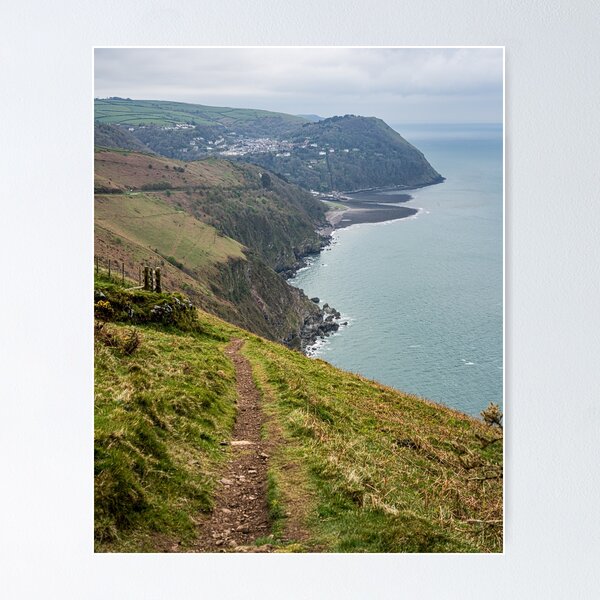 Item preview, Lynmouth Sea Cliffs Landscape designed and sold by JoSowden.