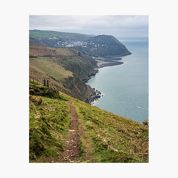 Item preview, Lynmouth Sea Cliffs Landscape designed and sold by JoSowden.