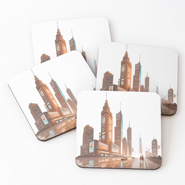 Item preview, City Futuristic Landscapes Illustrations Sports Culture Life World designed and sold by ART ATTACK ZONE.