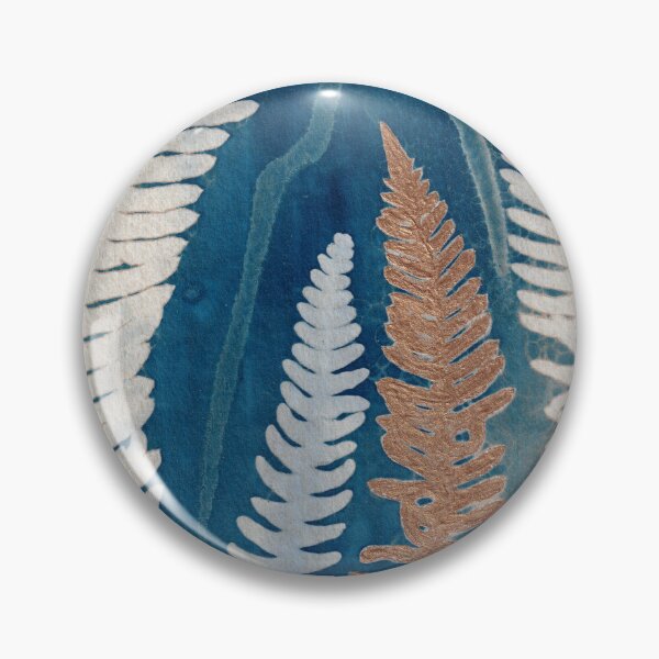 Item preview, Gold Fern Cyanotype Botanical Print designed and sold by NicoleGiger.Studio.
