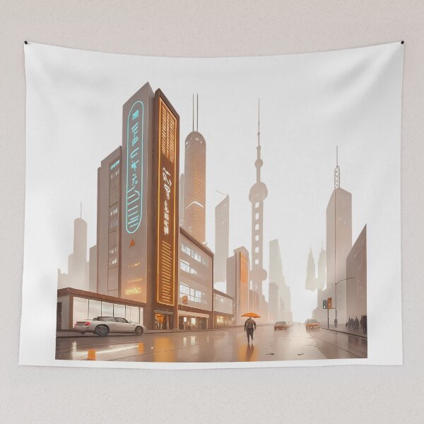 Item preview, Day Futuristic Landscapes Illustrations Sports Culture Life World designed and sold by ART ATTACK ZONE.