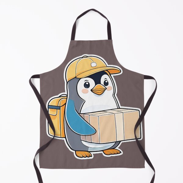 Item preview, Cute Penguin Delivery Courier Holding Package With Backpack designed and sold by ChernivtsiSkoda.