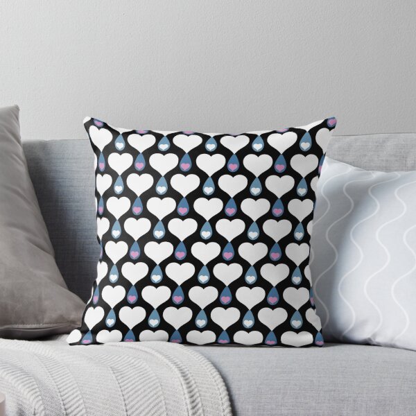 Item preview, White Blue & Pink Love Teardrops on Black designed and sold by Digitalmyth's Designs.