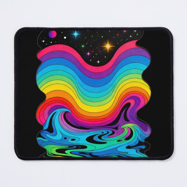 Item preview, Cosmic Rainbow Wave – Psychedelic Space Pop Art designed and sold by PLUSHIWORLDtm.