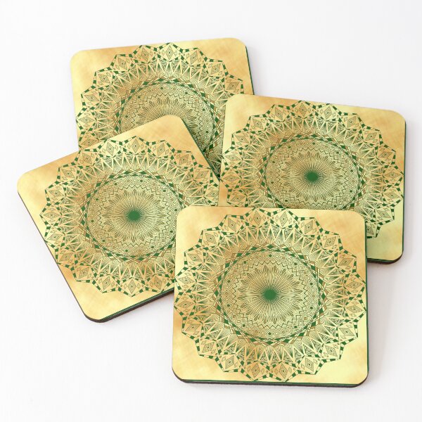 Item preview, Mandala green and gold designed and sold by CreaTwinkles.