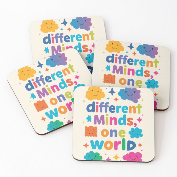 Item preview, Different Minds One World | Neurodiversity Inclusion Quote designed and sold by YvkafromPoland.